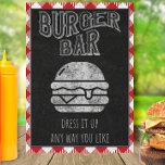 Burger Bar I Do BBQ Sign<br><div class="desc">Break out the grilling tools and get ready to wow your guests with these unique and affordable table signs. Spring and Summer are perfect for throwing a backyard bash to celebrate your engagement, wedding or family reunion. The chalkboard details add a touch of fun to these cute red gingham signs....</div>