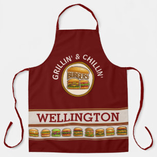 Burger Boss Tout-En-Tout Imprimer Tablier