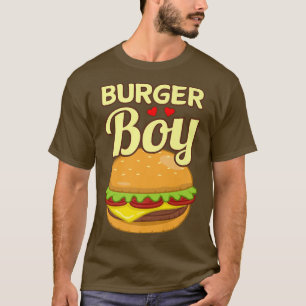 Burger Boy Cheeseburger Hamburger Food Lover Graph T-Shirt