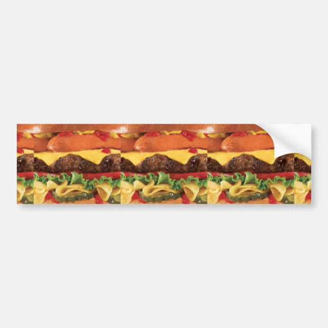 burger bumper sticker (Front)