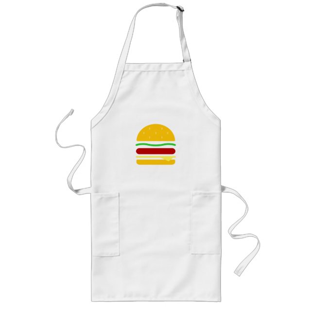 Burger Clipart  Long Apron (Front)