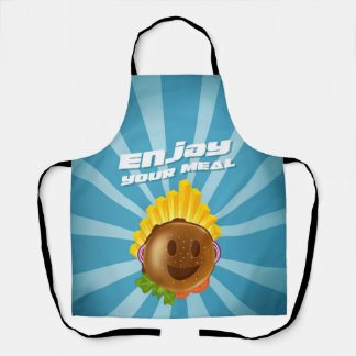 Burger Enjoy your meal pattern Apron