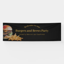 Burger et brasser la bannière de la fête