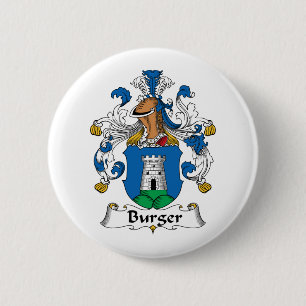 Burger Family Crest 2 Inch Round Button