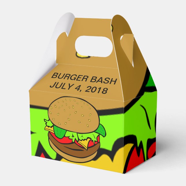 BURGER FAVOR-BURGER BASH BARBECUE TABLE FAVOR BOX (Front Side)