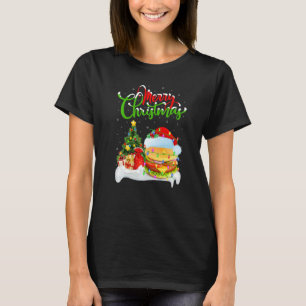 Burger Food  Xmas Decorations Santa Burger Christm T-Shirt
