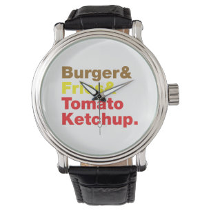 Burger & Fries & Tomato Ketchup. Watch
