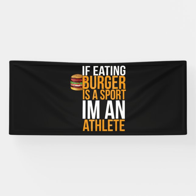 Burger Hamburger BBQ Humour Funny Pun Gift Idea Banner (Horizontal)
