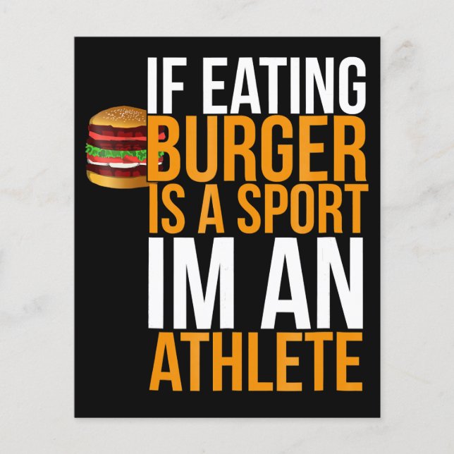 Burger Hamburger BBQ Humour Funny Pun Gift Idea Flyer (Front)