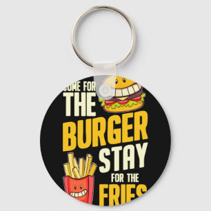 Burger hamburger bbq meat - cheeseburger keychain