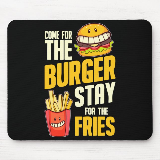 Burger hamburger bbq meat - cheeseburger mouse pad (Front)