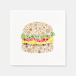 Burger In Dots Napkin