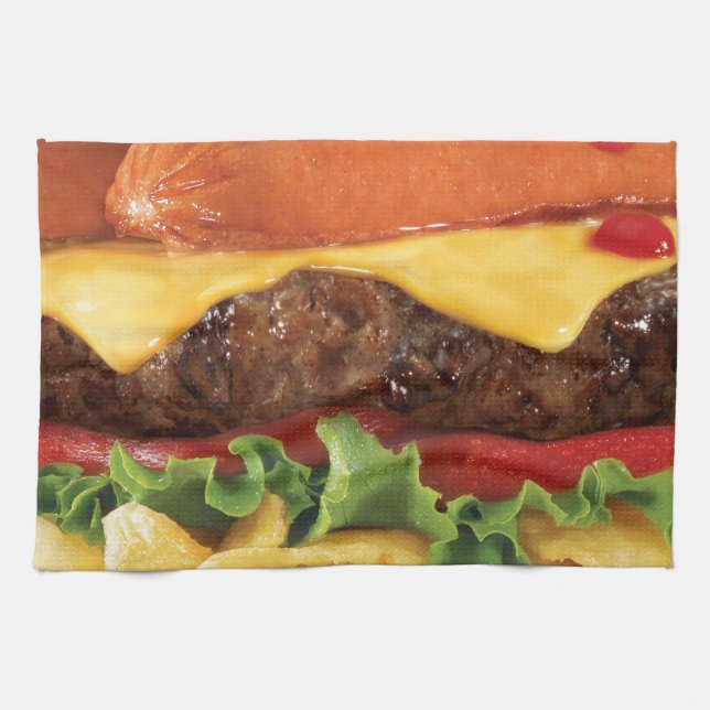 burger kitchen towel (Horizontal)