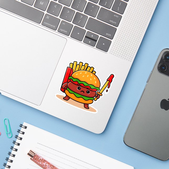 Burger Knight (Laptop w/ iPhone)