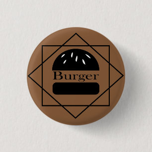 Burger lover 1 inch round button