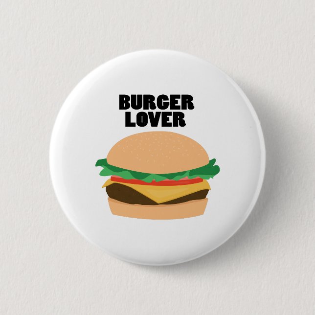 Burger Lover 2 Inch Round Button (Front)