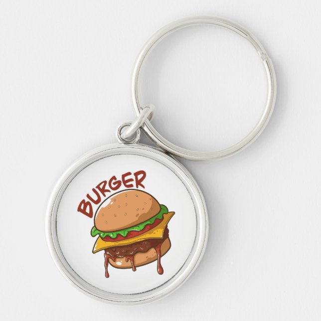 Burger Lovers Keychain (Front)