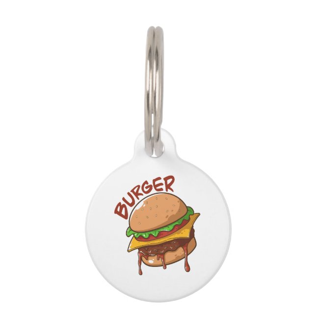 Burger Lovers Pet Tag (Front)