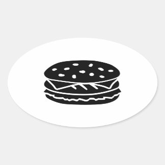 Burger Oval Sticker
