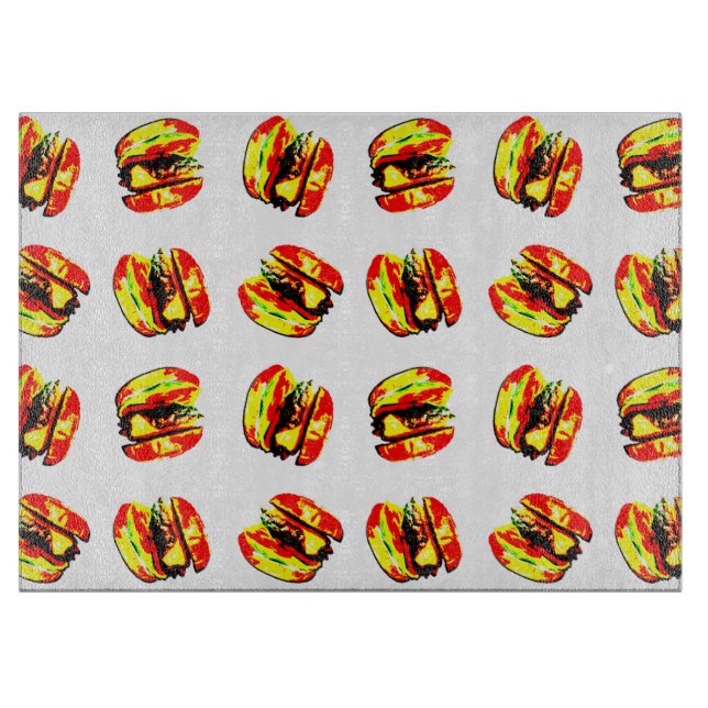 Burger Pattern Cutting Board (Front)