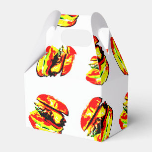 Burger Pattern Favor Box