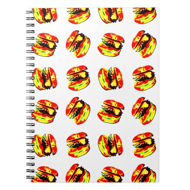 Burger Pattern Notebook (Front)