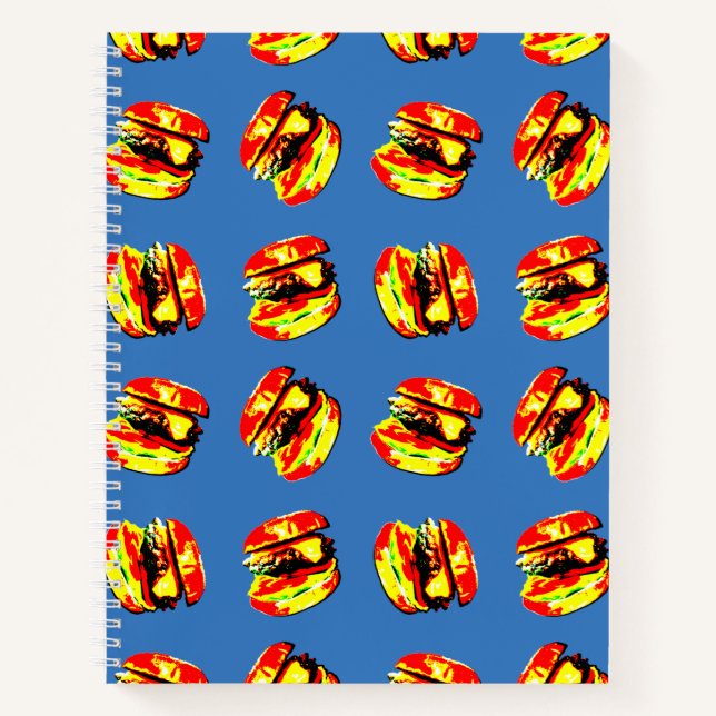 Burger Pattern Notebook (Front)
