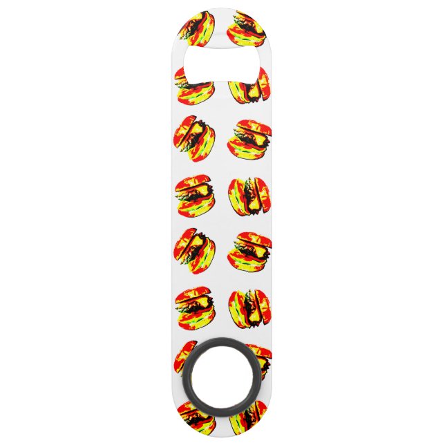 Burger Pattern Speed Bottle Opener (Back)