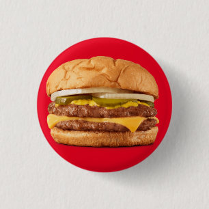 BURGER PLUS 2     1 INCH ROUND BUTTON