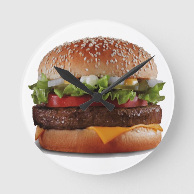 BURGER PLUS   ROUND CLOCK (Front)