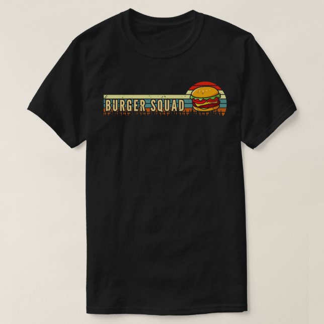 Burger Squad Cheeseburger Burger T-Shirt (Design Front)
