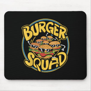 Burger Squad Funny Cheeseburger Lover Food Hamburg Mouse Pad