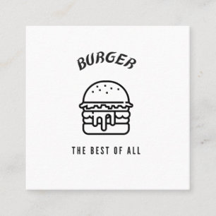 Burger the best of all square business card