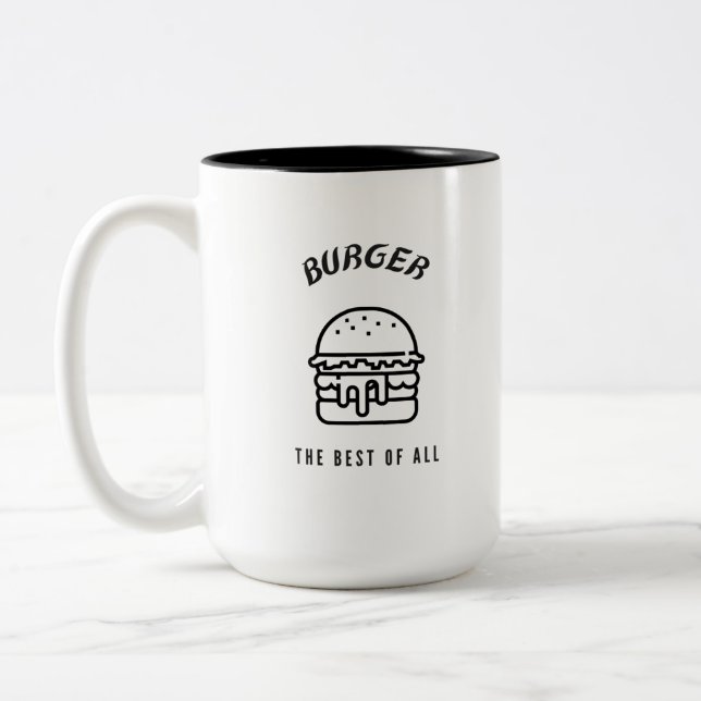 Burger the best of all Two-Tone coffee mug (Left)