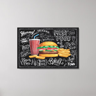 Burger Time Fast Food Bonanza Canvas Print
