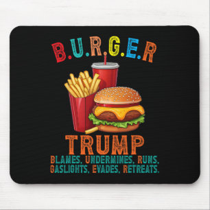 Burger Trump Blames Undermines Runs Gaslights Evad Mouse Pad
