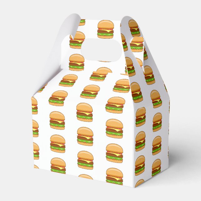  Burger Vector Illustration Favor Box (Front Side)