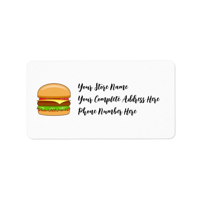 Burger Vector Illustration Label (Front)