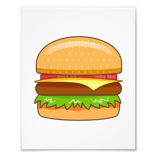  Burger Vector Illustration Photo Print (Front)