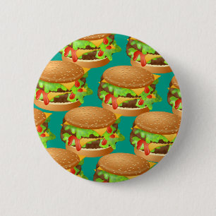 Burger Wallpaper 2 Inch Round Button