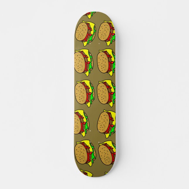 Burger Wallpaper Skateboard (Front)