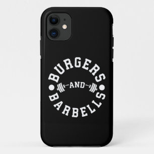 Burgers and Barbells - Funny Workout Motivational iPhone 11 Case