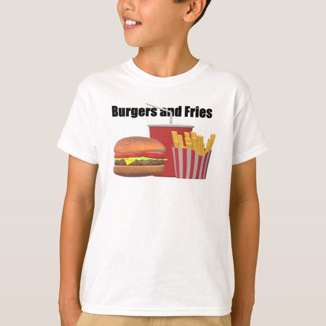 Burgers and Fries T-Shirt (Front)