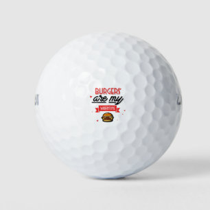 Burgers Are My Valentine Golf Balls