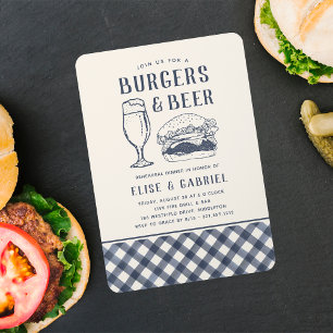 Burgers & Beer Rehearsal Dinner Invitation