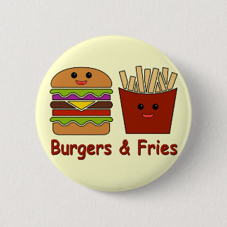 Burgers & Fries 2 Inch Round Button