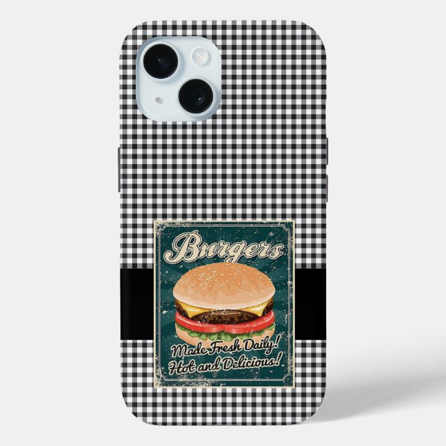 Burgers Retro Case-Mate iPhone Case (Back)