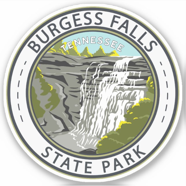Burgess Falls State Park Tennessee Badge (Front)