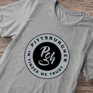 Burgh Black Gold Fitness Gym Active Vintage Yinzer Tri-Blend Shirt