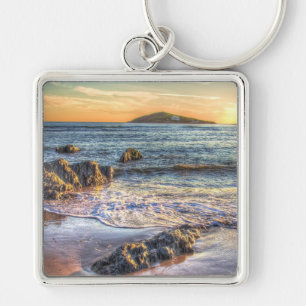Burgh Island from Bantham at Sundown... Keychain